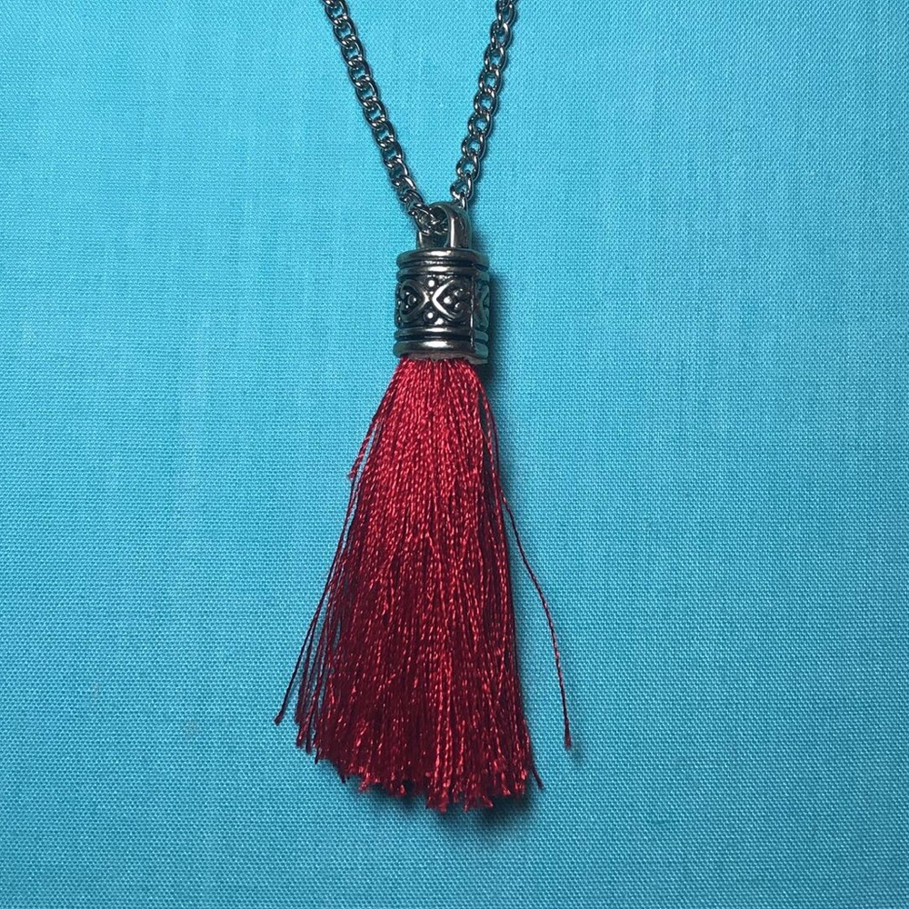 red string necklace